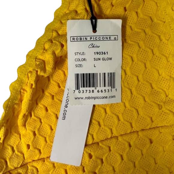 Robin Piccone Chira‎ Tie Side Hipster Bikini sun glow Bottom L NEW #190361 - Picture 7 of 7